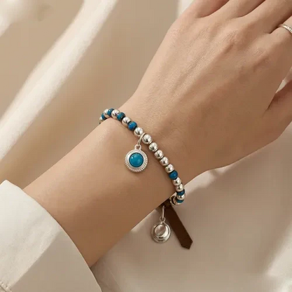 Turquoise Charm Beaded Bracelet