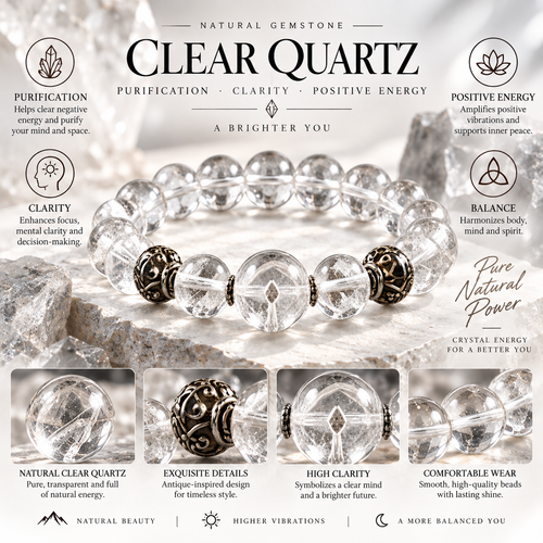 Clear Quartz Meridian Light Bracelet