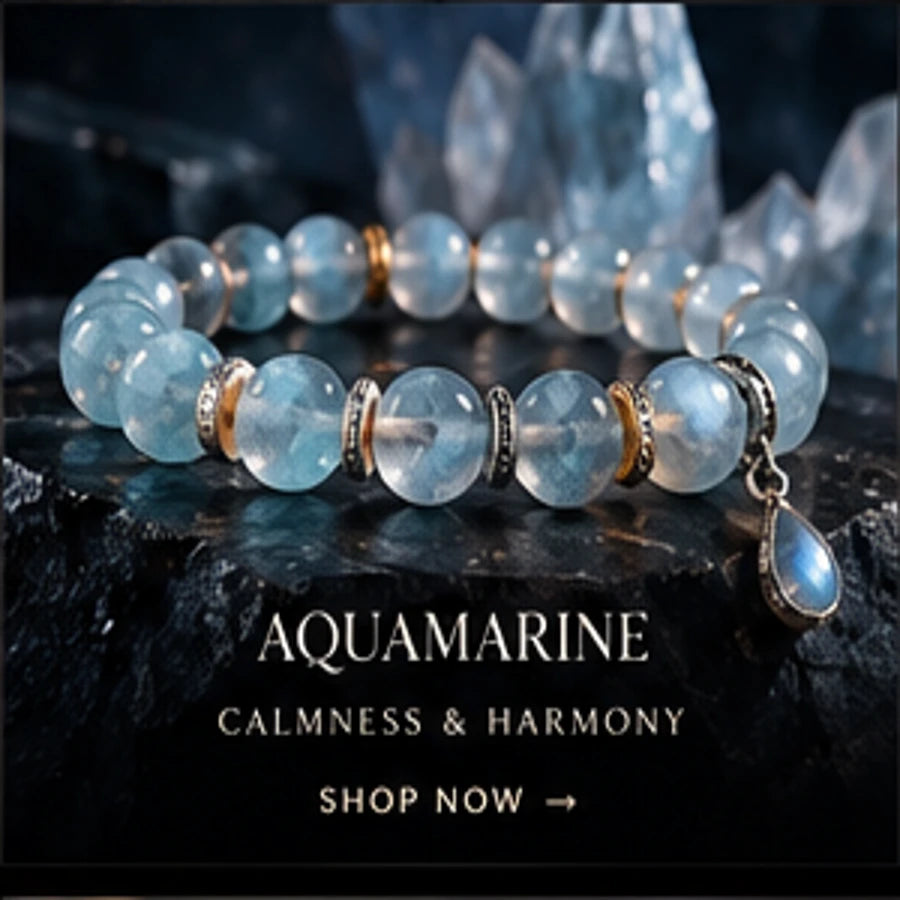 BAOGELAILI® Aquamarine Tidal Halo Bracelet