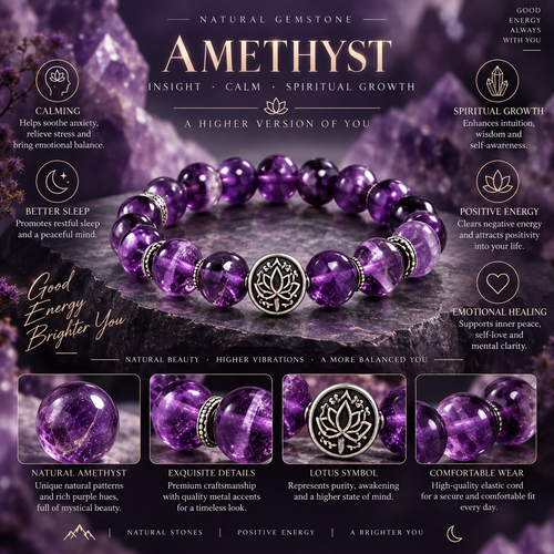 Amethyst Lunar Bloom Bracelet