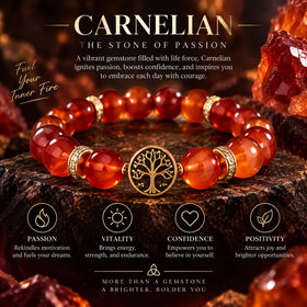 Carnelian Ember Orbit Bracelet
