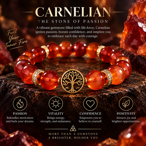Carnelian Ember Orbit Bracelet